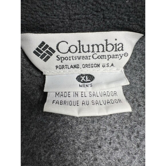 Columbia Fleece Jacket Mens XL Gray Full Zip Stand Collar Pockets Outdoor - Picture 5 of 8